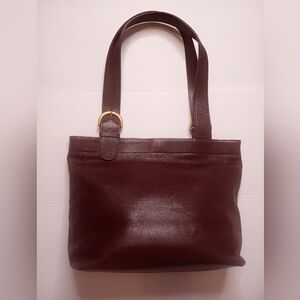 4140 Vintage Brown Leather Coach Tote Bag